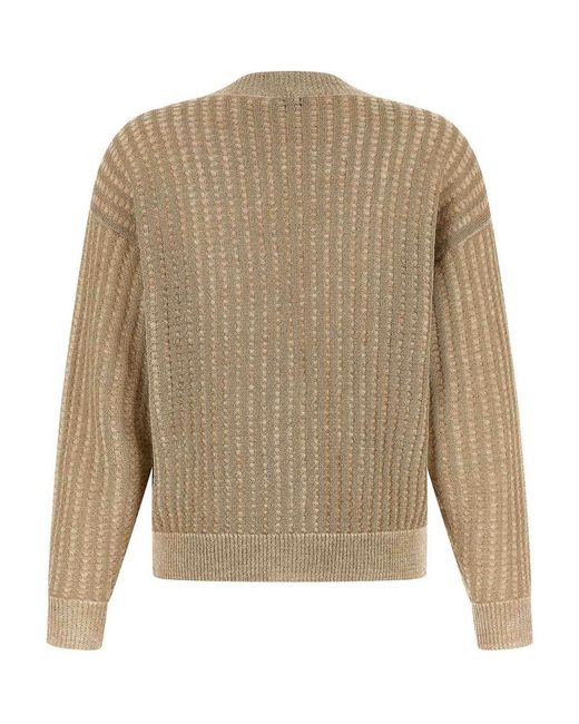 Peserico Natural Waffle Lamã Cardigan