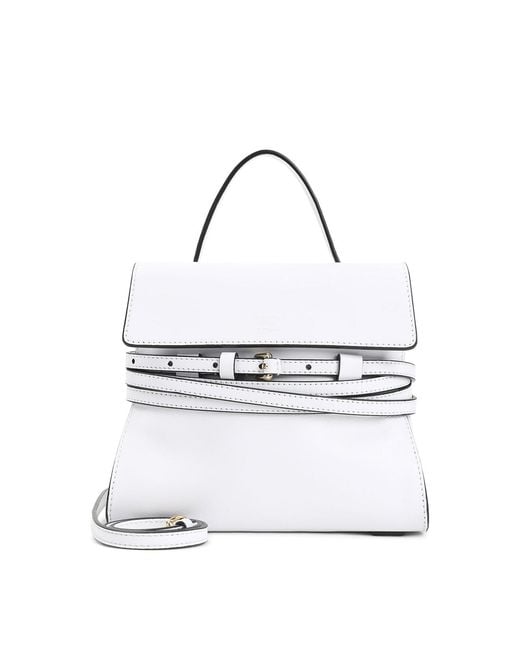 Moschino White Tie Me Shoulder Bag