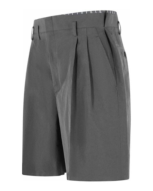 Maison Margiela Gray Cotton Blend Bermuda Shorts for men