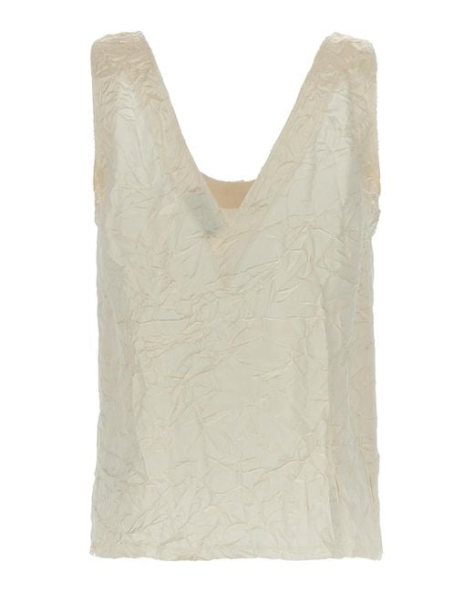 Lanvin Natural Splitted Tank Top