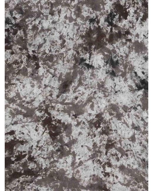 Avant Toi Gray Camouflage Effect Modal Linen Silk Scarf for men