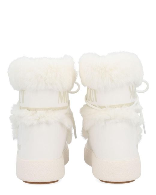 Moon Boot White Boot Ltrack Low Faux Fur