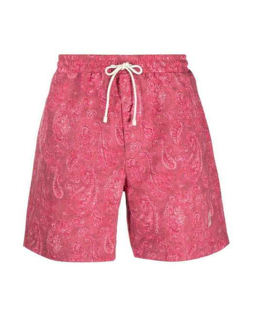 Brunello Cucinelli Pink Swim Shorts for men