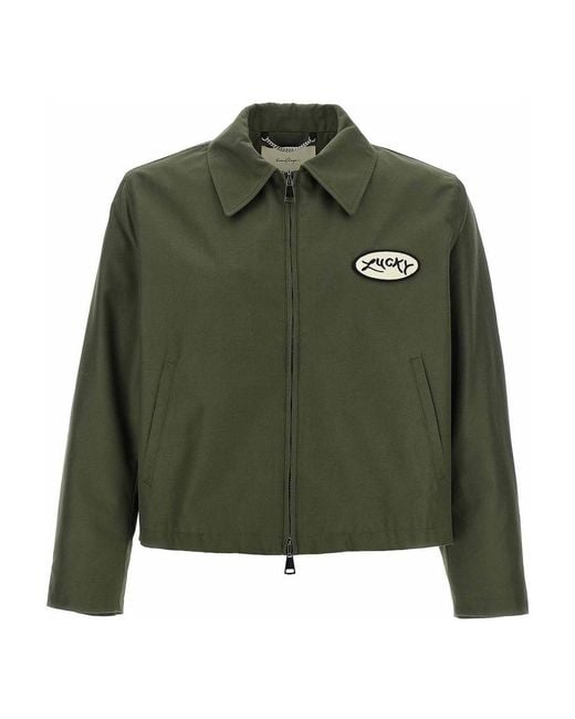 Second/Layer Green Lucky Station' Jacket for men