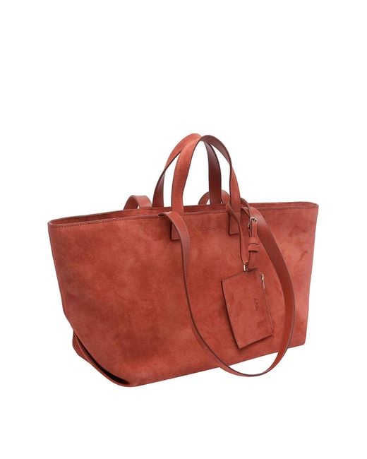 A.P.C. Red Le Drummer Shoulder Bag