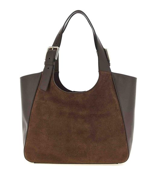 Furla Brown Dora M' Shopping Bag