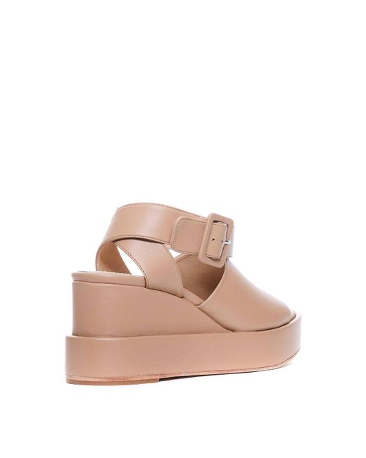 Paloma Barceló Pink Luna Wedge Sandals