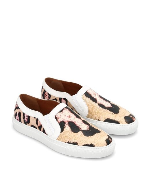Givenchy White Skate Leopard Slip-Ons