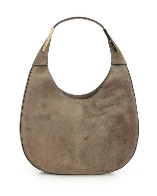 SAVETTE Gray Small Hobo Bag