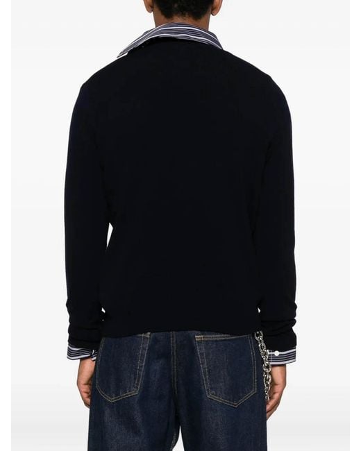 Comme des Garçons Black V Neck Cardigan for men