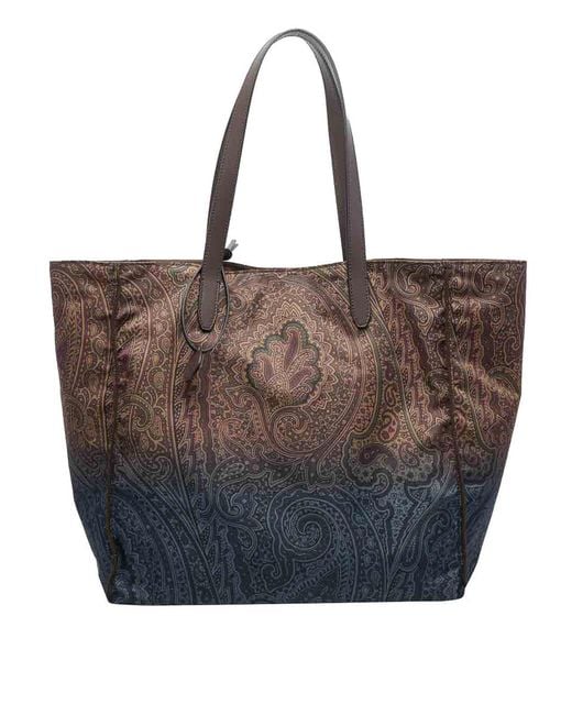 Etro Brown Unfold Me Shopping Bag