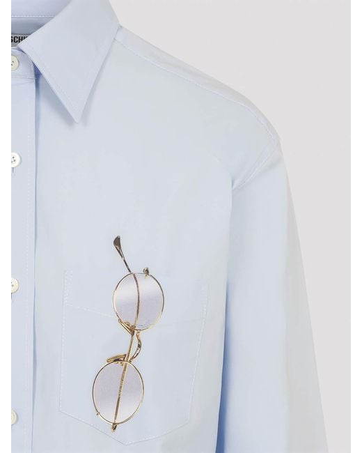 Moschino Blue Cotton Shirt