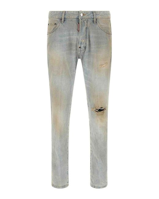 DSquared² Gray Teddy Jeans for men