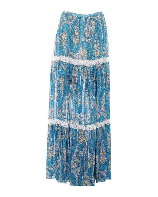 Etro Blue Light Skirt