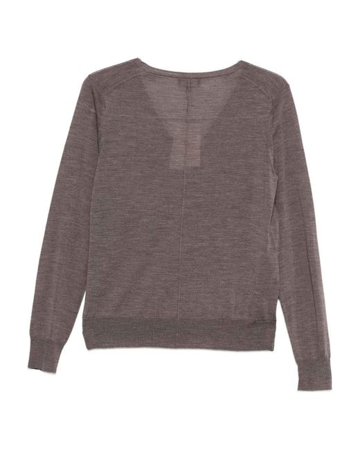 Soeur Purple Wool Sweater With V-Neck