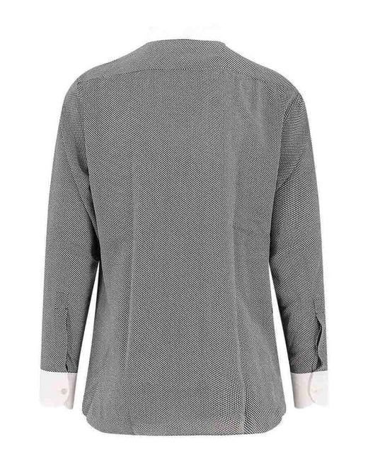 Tom Ford Gray Cuff Contrast Shirt for men