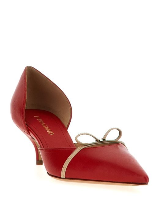 Ferragamo Red Gyoia Pumps