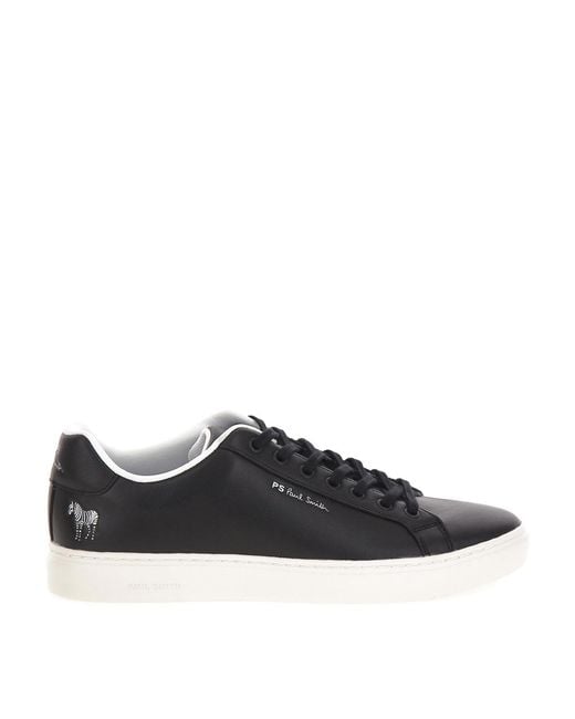 Paul Smith Black Leather Rex Trainers for men