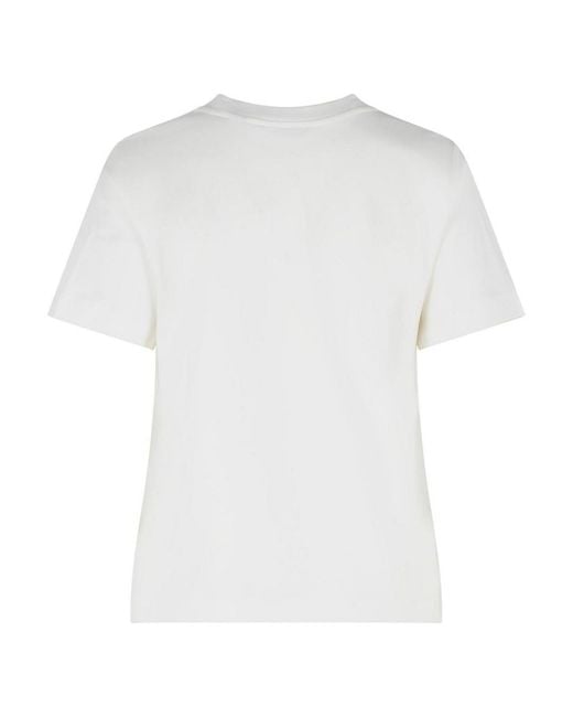 Burberry White Frankie Cotton T-Shirt