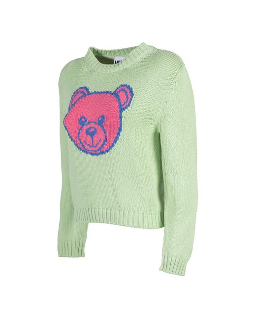 Moschino Green Bear Cotton Sweater