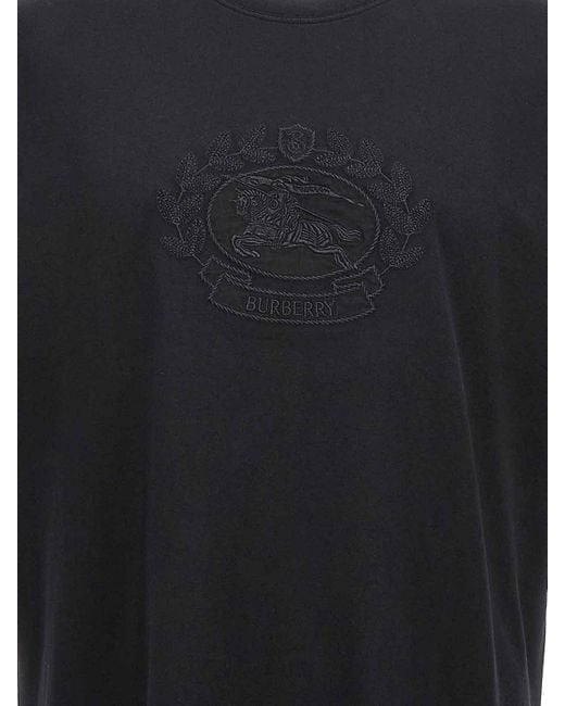 Burberry Black T-Shirts And Polos for men