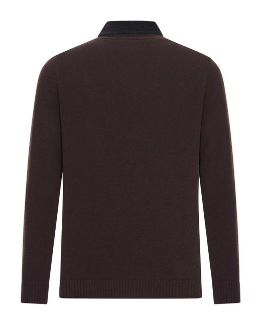 Roberto Collina Black Cotton Piquet Polo Shirt for men
