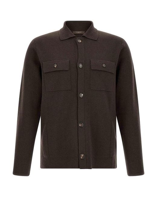 Cardigan Sahariano di Zanone in Gray da Uomo