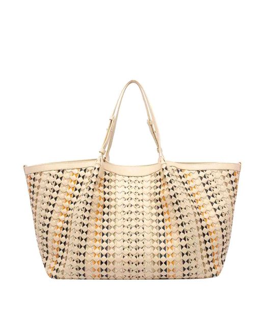 Serapian Natural Maxi Mosaico Secret Tote Bag