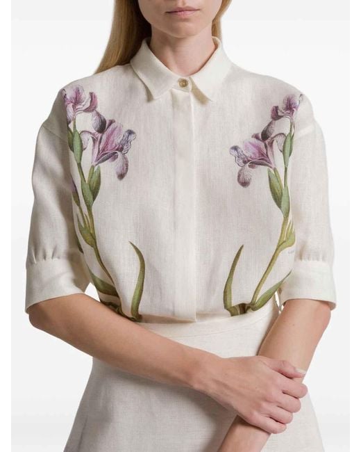 Alberta Ferretti Gray Blouse Linen