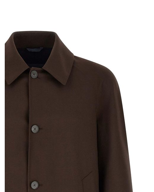 Herno Brown Cool Wool Jacket for men