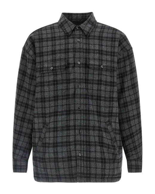 Willy Chavarria Gray Padded Overshirt for men