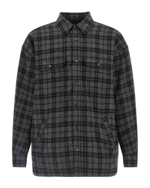 Willy Chavarria Gray Padded Overshirt for men