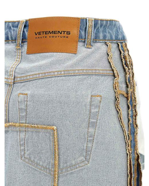 Vetements Gray Inside-Out Skirt