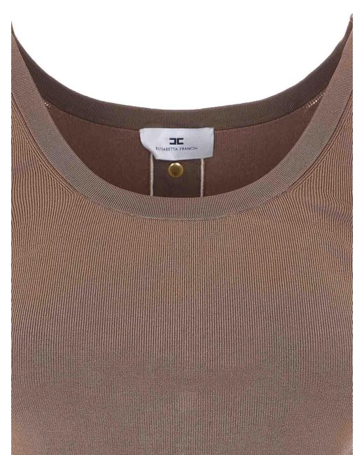 Elisabetta Franchi Brown Top