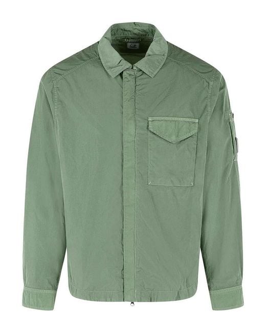 C P Company Green Polyamide Jacket for men