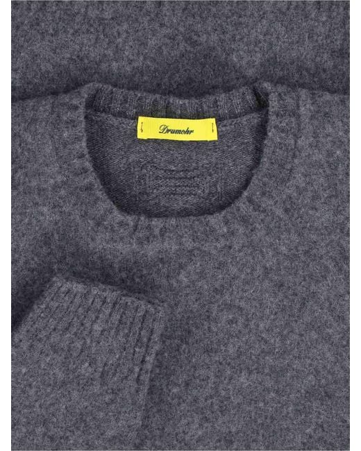 Drumohr Gray Wool Sweater for men