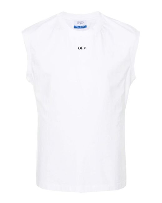 Off-White c/o Virgil Abloh White Soft Sleeveless T-shirt for men