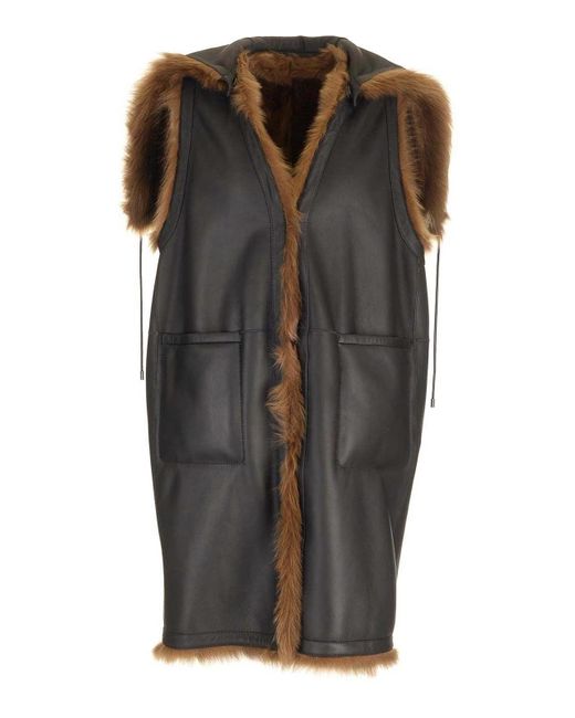 Max Mara Brown Oversized Vest