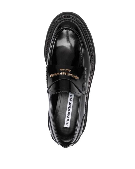 Alexander Wang Black Carter 75 Platform Loafers