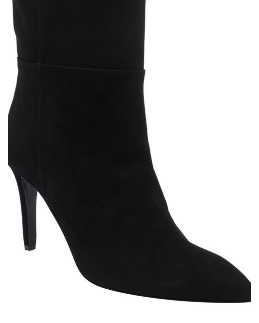 Via Roma 15 Black V Suede Pump Boots