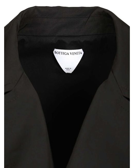 Bottega Veneta Black Coat With Detail for men