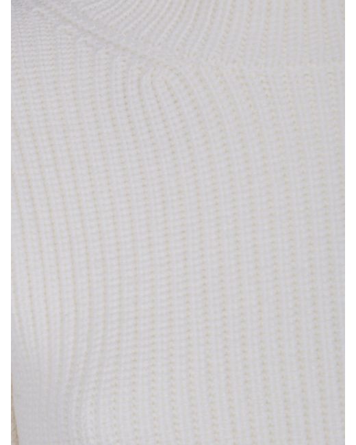 Totême White Slit Sleeves Knit