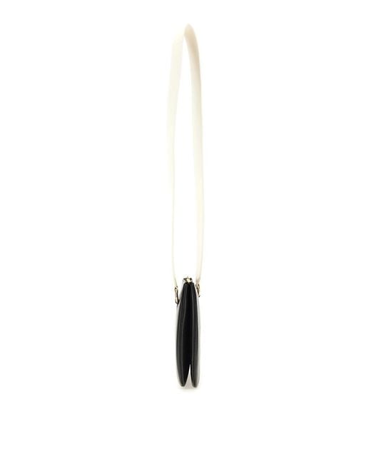 Jil Sander White Logo-Strap Crossbody Bag