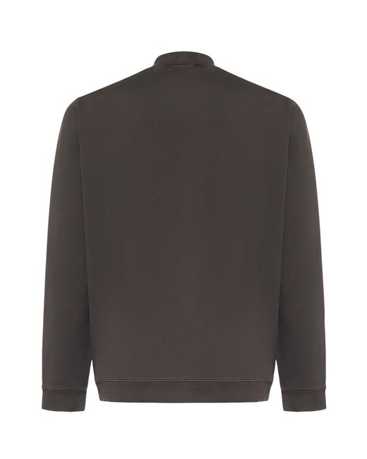 Stone Island Gray Stretch Cotton Sweatshirt for men