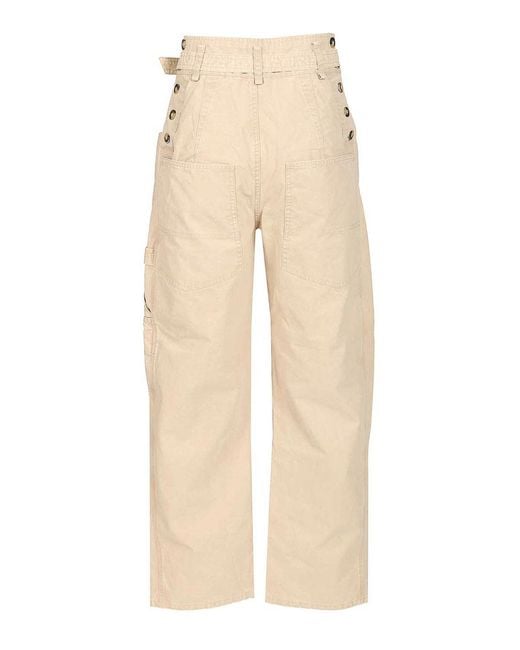 Isabel Marant Natural Mathilda Workwear Trousers