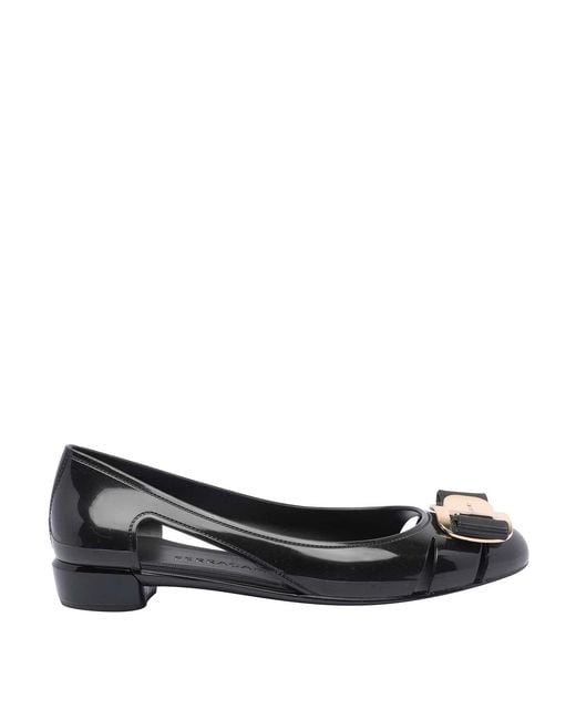 Ferragamo Black Nara Jelly Ballets