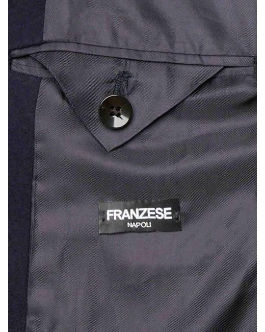 Franzese Collection Blue Breasted Coat for men