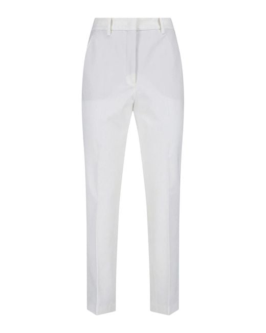 Incotex White Straight Trousers