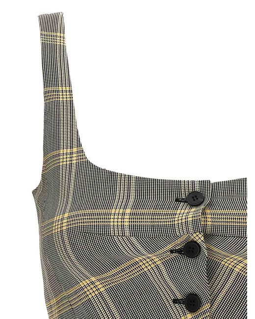 Marni Gray Top Cropped Check