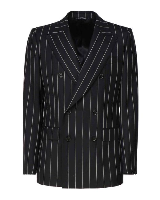 Dolce & Gabbana Black Double-breasted Jacket for men
